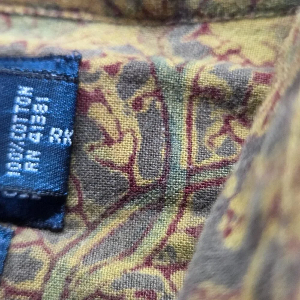 Vintage Polo Ralph Lauren Estate Classic Fit Abstract Print Button Down Shirt XL
